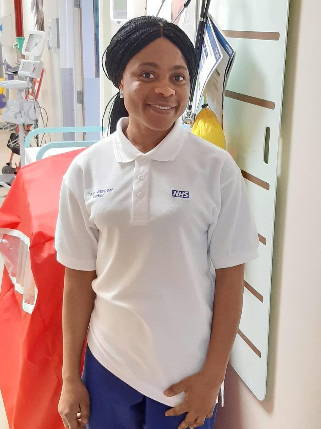 Rhema Godwin in her work uniform.