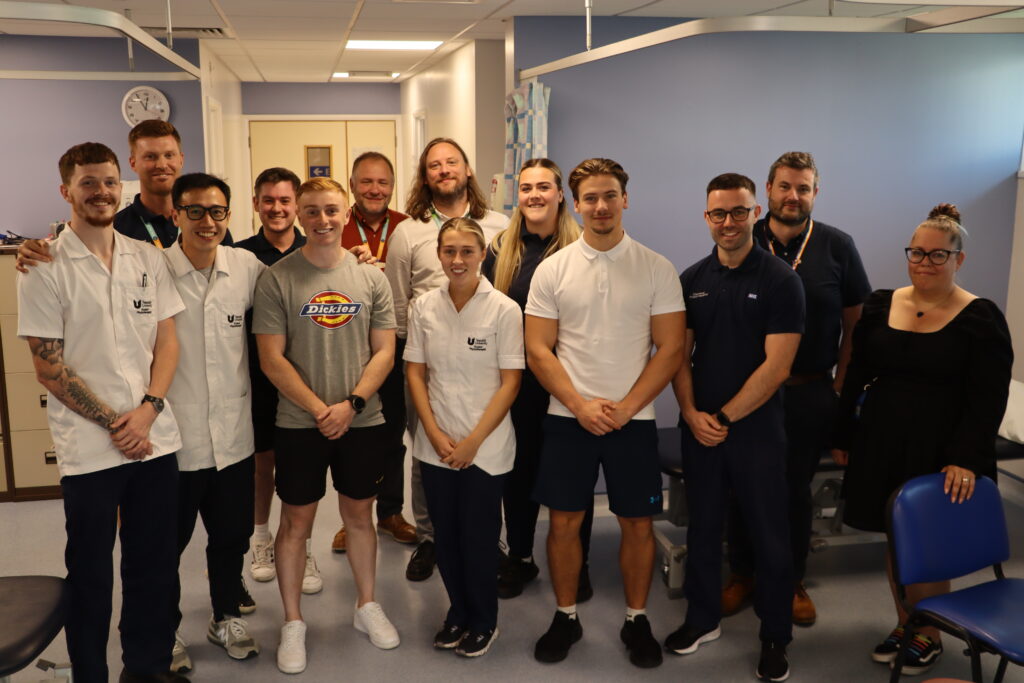 Student physiotherapists and the trust's iMSK team.